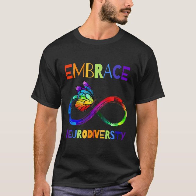 Autism Awareness Acceptance Shirt Infinity Symbol  (Front)
