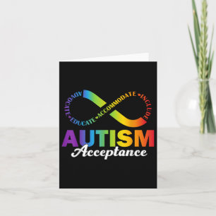 Autism Awareness Acceptance Shirt Infinity Symbol Card