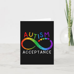 Autism Awareness Acceptance Shirt Infinity Symbol Card