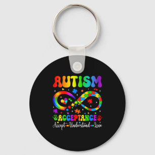 Autism Awareness Acceptance Shirt Infinity Symbol  Keychain