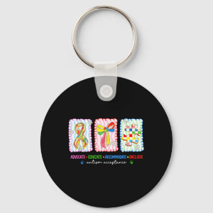 Autism Awareness Acceptance Shirt Infinity Symbol Keychain
