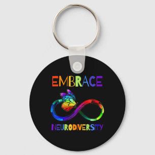 Autism Awareness Acceptance Shirt Infinity Symbol Keychain