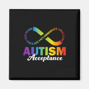 Autism Awareness Acceptance Shirt Infinity Symbol Magnet