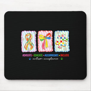 Autism Awareness Acceptance Shirt Infinity Symbol Mouse Pad