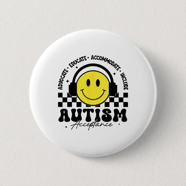 Autism Awareness Acceptance Special Education Teac 2 Inch Round Button (Front)