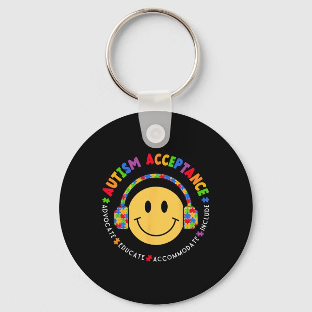 Autism Awareness Acceptance Special Education Teac Keychain (Front)