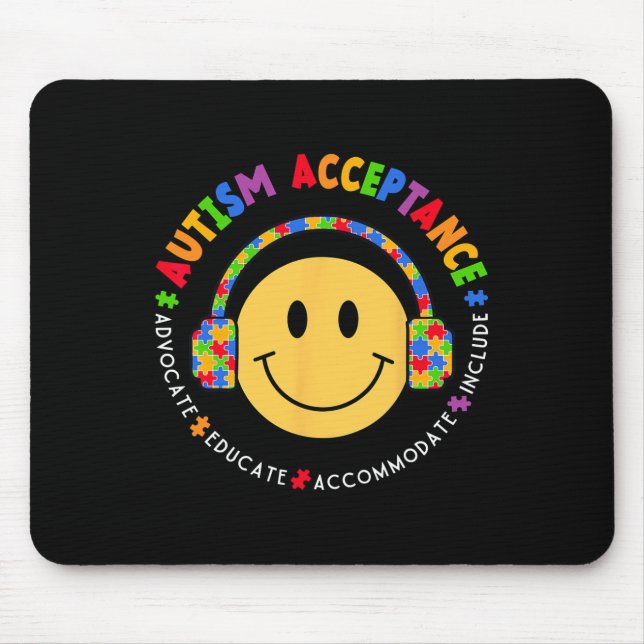Autism Awareness Acceptance Special Education Teac Mouse Pad (Front)