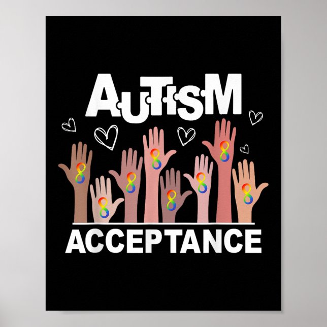 Autism Awareness Acceptance Wear Red Instead Men W Poster (Front)