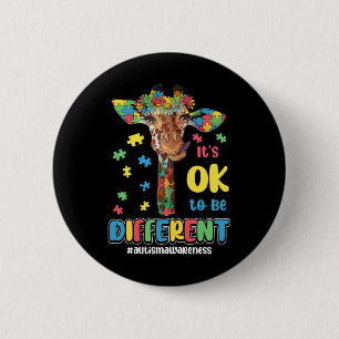 Autism Awareness Acceptance Women Kid Its Ok To Be 2 Inch Round Button