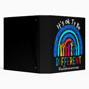 Autism Awareness Acceptance Women Kid Its Ok To Be Binder