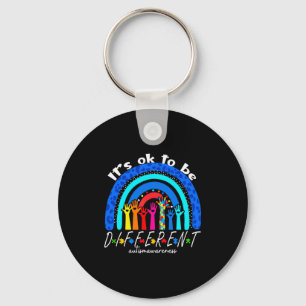 Autism Awareness Acceptance Women Kid Its Ok To Be Keychain