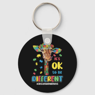 Autism Awareness Acceptance Women Kid Its Ok To Be Keychain