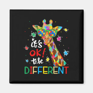 Autism Awareness Acceptance Women Kid Its Ok To Be Magnet