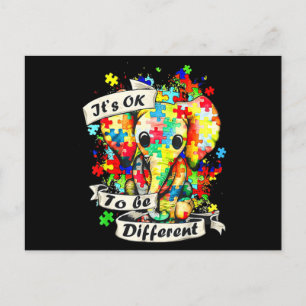 Autism Awareness Acceptance Women Kid Its Ok To Be Postcard
