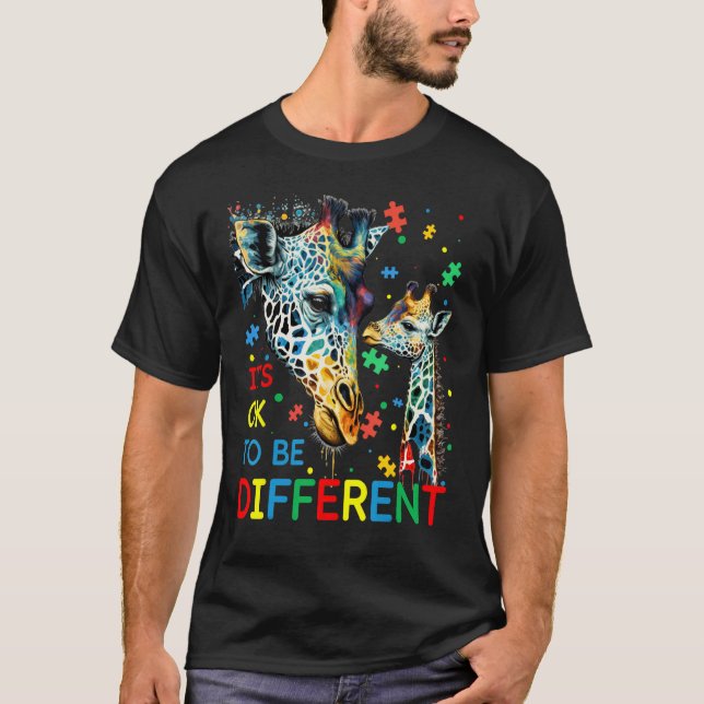 Autism Awareness Acceptance Women Kid Its Ok To Be T-Shirt (Front)