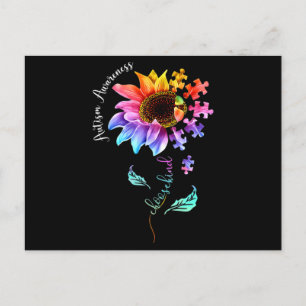 Autism Awareness Acceptance Women Mom Teacher Choo Postcard