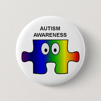 AUTISM AWARENESS AND SUPPORT 2 INCH ROUND BUTTON