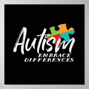 Autism Awareness and Support Embrace Differences Poster