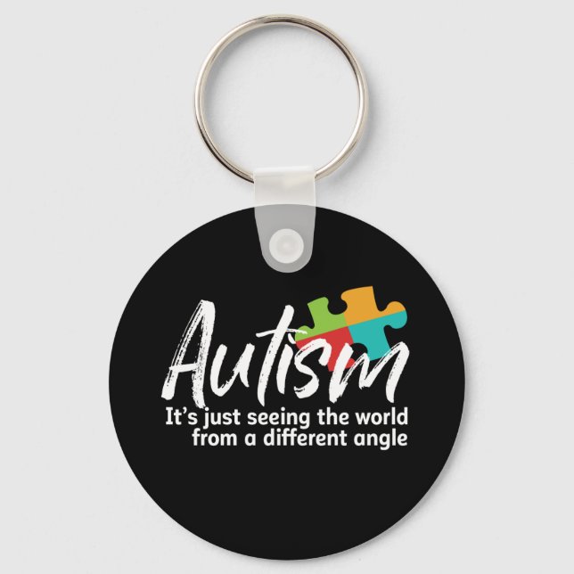 Autism Awareness and Support for Autistic Children Keychain (Front)