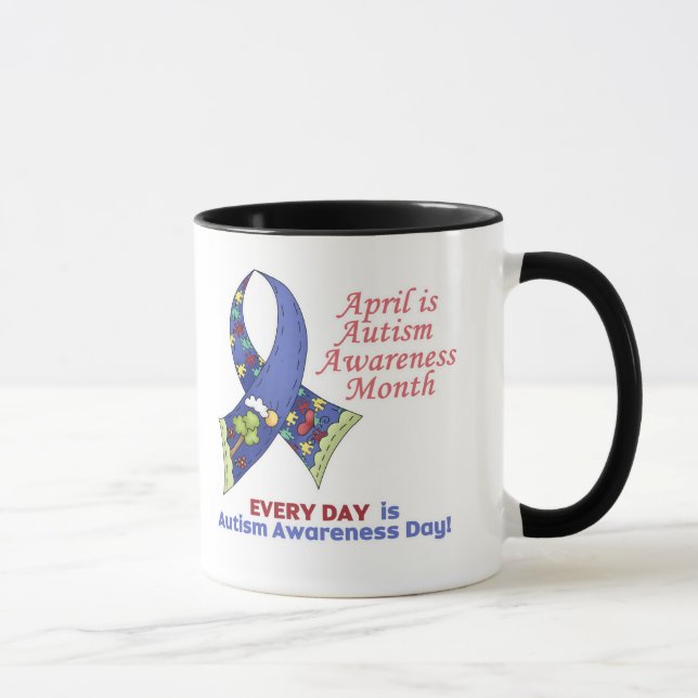 Autism Awareness April and Every Day Mug (Right)