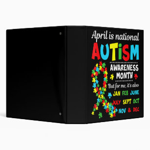 Autism Awareness - April is National Autism Awaren Binder