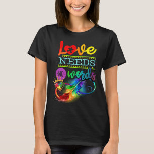 Autism Awareness ASD Infinity Rainbow Love Needs N T-Shirt