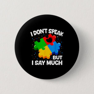 Autism awareness asperger syndrome puzzle kids men 2 inch round button