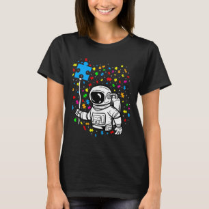 Autism Awareness Astronaut Balloon Autism Space Ki T-Shirt