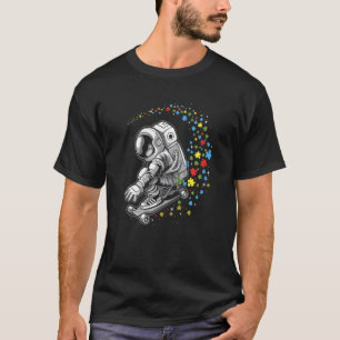 Autism Awareness Astronaut Skateboard  Spaceman Sk T-Shirt