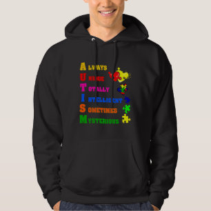 Autism Awareness Autism Acronym Puzzle Piece Suppo Hoodie