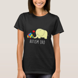 Autism Awareness Autism Dad Elephant T-Shirt