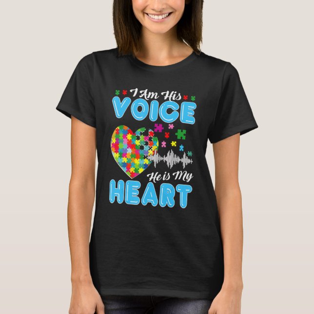 Autism Awareness Autism Heart Puzzle Costume For M T-Shirt (Front)