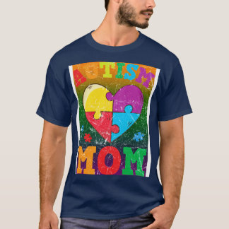 Autism Awareness Autism Mom Autism Awareness Heart T-Shirt
