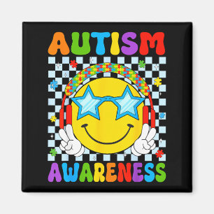 Autism awareness autism squad support funny puzzle magnet