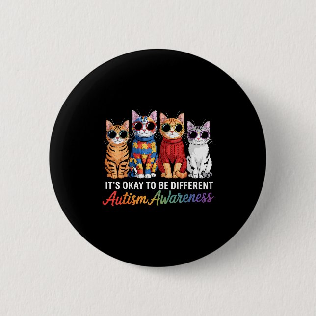 Autism awareness autistic  2 inch round button (Front)