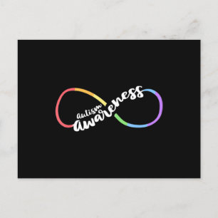 Autism Awareness Autistic Acceptance Rainbow Infin Postcard