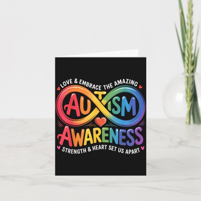 Autism awareness autistic  card (Front)