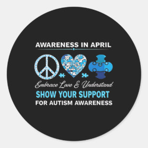 Autism Awareness Autistic Individuals Autism Advoc Classic Round Sticker