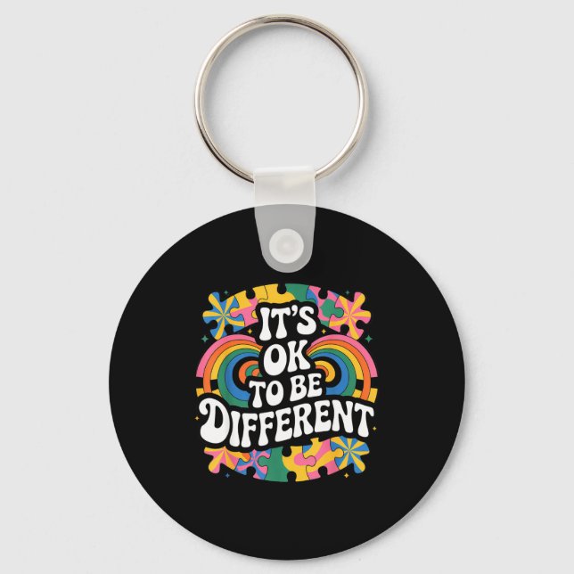Autism awareness autistic  keychain (Front)