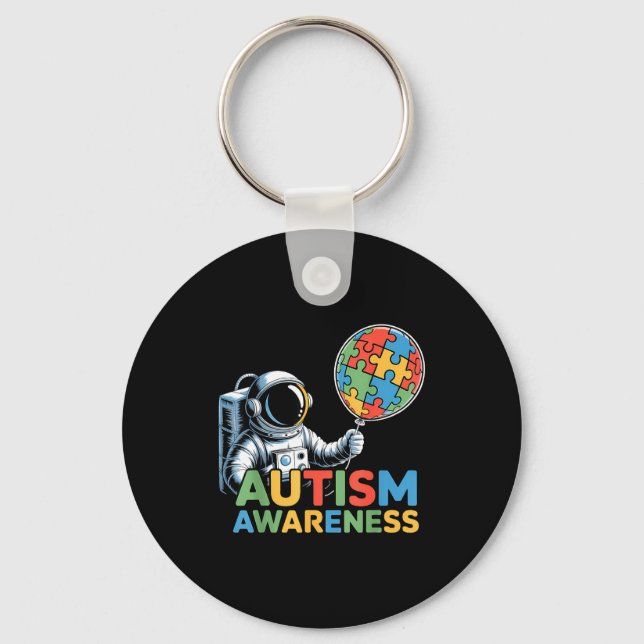 Autism awareness autistic  keychain (Front)