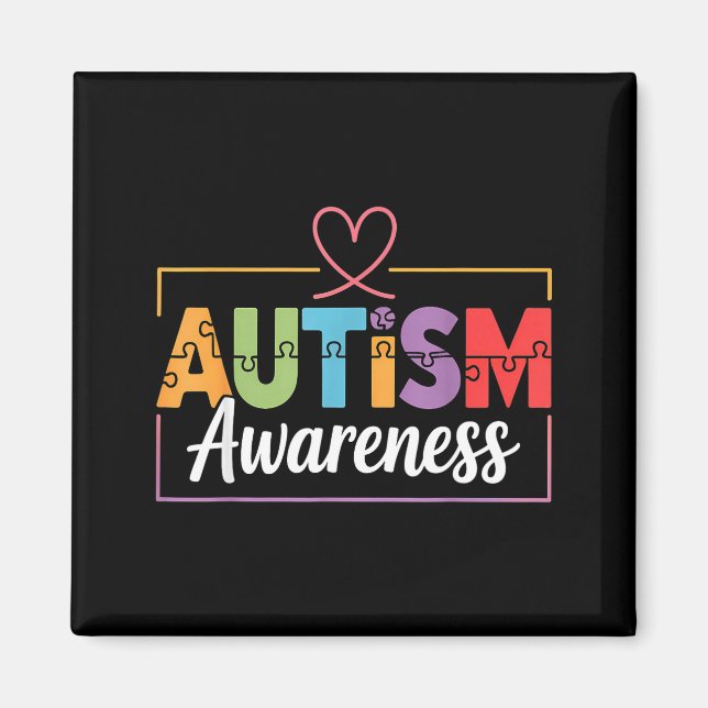 Autism awareness autistic  magnet (Front)
