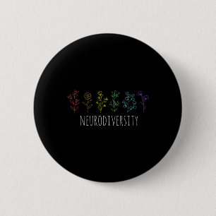 Autism Awareness Autistic Pride Rainbow Neurodiver 2 Inch Round Button