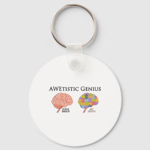 Autism Awareness Awetistic Genius Kids Boys Girls Keychain