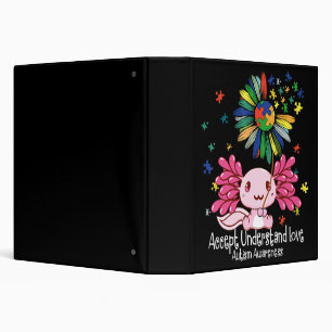 Autism awareness , axolotl lovers T-Shirt134  Binder