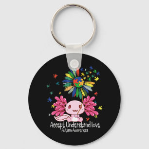 Autism awareness , axolotl lovers T-Shirt134  Keychain