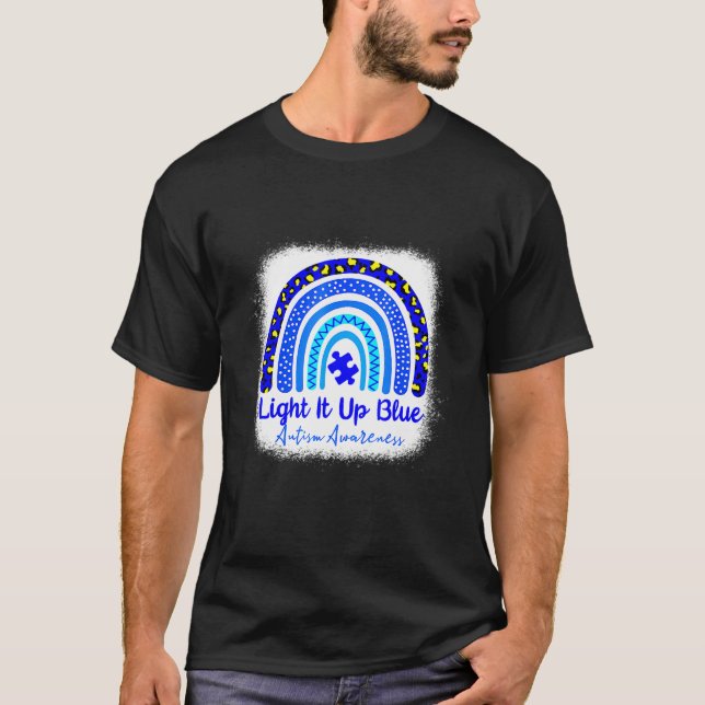 Autism Awareness B Leached Autism Awareness Light  T-Shirt (Front)