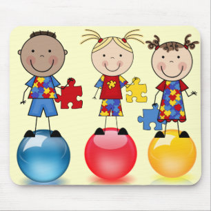 Autism Awareness balls Mousepad