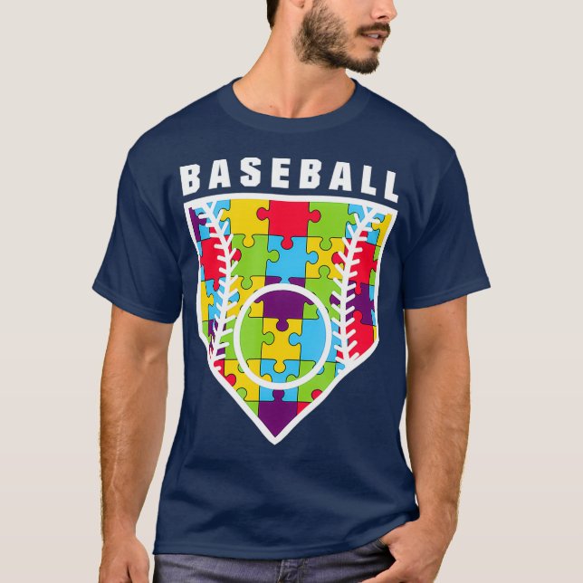 Autism Awareness Baseball T-Shirt (Front)