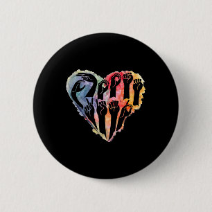 Autism Awareness Be Kind ASL Heart Anti Bullying 2 Inch Round Button