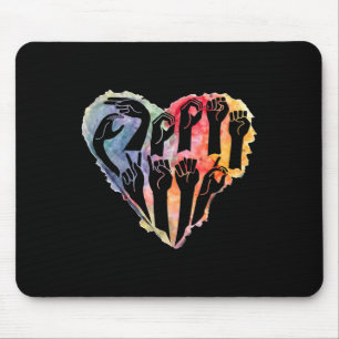 Autism Awareness Be Kind Asl Heart Anti Bullying  Mouse Pad